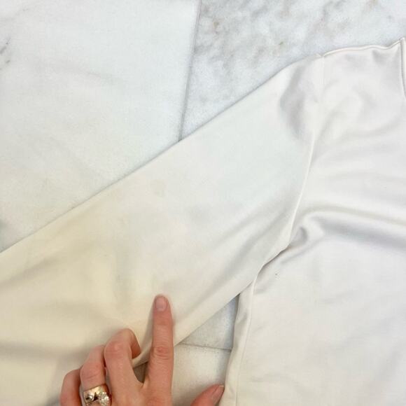 Athleta Eastbound Half Zip Sweatshirt XS Women's White Zip-Up Top - Picture 3 of 13